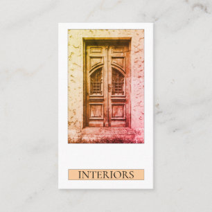 Elegante houten deur Home Staging Interieurontwerp Visitekaartje