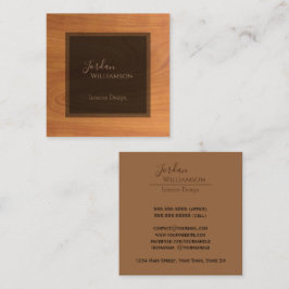 Elegante Houten Graan Eenvoudige Professionele Chi Vierkante Visitekaartje