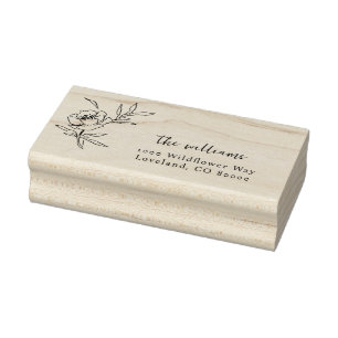 Elegante houten kunststempel rubberstempel