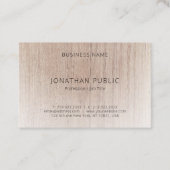 Elegante houten look Modern Eenvoudig ontwerp Sjab Visitekaartje (Voorkant)