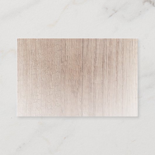 Elegante houten look Modern Eenvoudig ontwerp Sjab Visitekaartje (Achterkant)