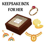 Elegante houten naam Keepsake Cadeaudoosje<br><div class="desc">Voor al je speciale herinneringen en sieraden. Het is een geweldig cadeau voor haar.</div>