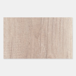 Elegante houten plank look blank trendy sjabloon rechthoekige sticker