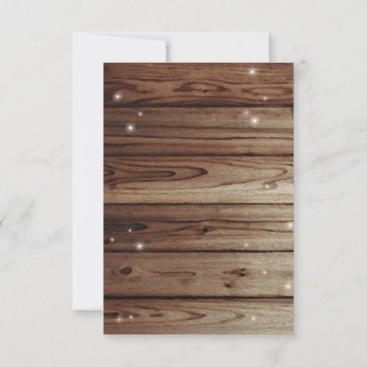 Elegante houten Roos bloemblaadjes Country Rustic  Kaart (Achterkant)