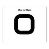Elegante Houten Stempel Aanpasbare Tekst Jet Black (Afrduk)