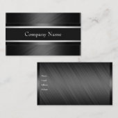 Elegante houtskool grijs zwart zilver visitekaartje (Voorkant / Achterkant)
