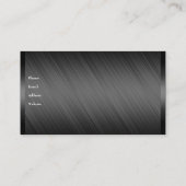 Elegante houtskool grijs zwart zilver visitekaartje (Achterkant)