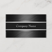 Elegante houtskool grijs zwart zilver visitekaartje (Voorkant)