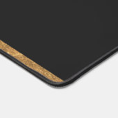 Elegante houtskool Zwart & Goud Naam toevoegen & M Bureaumat (Hoek)