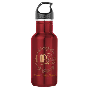 Elegante HR-monogram roestvrijstalen fles
