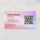 Elegante huid estheticus visitekaartje (Voorkant)