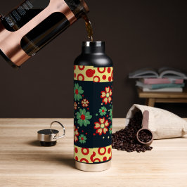 Elegante Huidige Chic Bloemige Waterfles