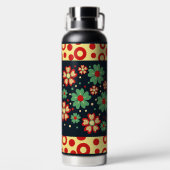 Elegante Huidige Chic Bloemige Waterfles (Achterkant)