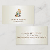 Elegante Huis Bloemen Spray Bottle Cleaning Visitekaartje (Voorkant / Achterkant)