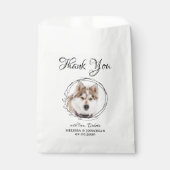 Elegante huisdier foto dank u hond behandelen brui bedankzakje (Voorkant)