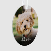 Elegante huisdier foto-herdenking ornament (voorkant)