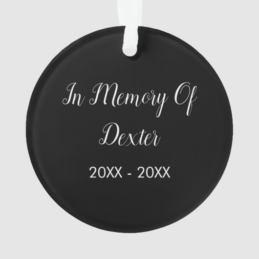 Elegante huisdier foto-herdenking ornament (achterkant)