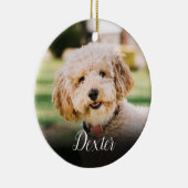 Elegante huisdier foto kat hond gedenkteken  keramisch ornament (Rechts)