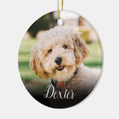 Elegante huisdier foto kat hond gedenkteken  keramisch ornament (Links)