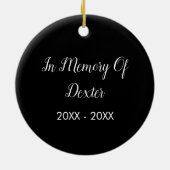 Elegante huisdier foto kat hond gedenkteken  keramisch ornament (Achterkant)