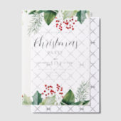 Elegante Hulstbes Kerstfeest Uitnodiging (Offset (Uitnodiging))