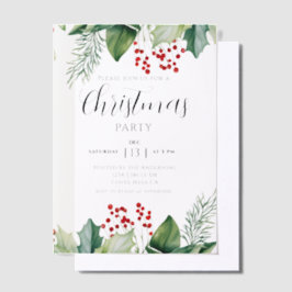 Elegante Hulstbes Kerstfeest Uitnodiging
