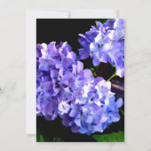 Elegante humeurige paarse zwarte bloemenbruiloft kaart (Achterkant)