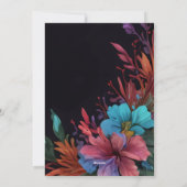 Elegante Hummingbird & Floral bruiloft uitnodiging (Achterkant)