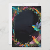 Elegante Hummingbird & Floral bruiloft uitnodiging (Achterkant)