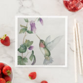 Elegante Hummingbird Garden Waterverf Servet (Insitu)