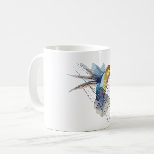 Elegante Hummingbird keramische Mok (Voorkant links)