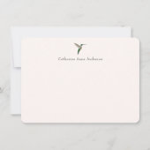 Elegante Hummingbird notitiekaart Notitiekaartje (Voorkant)
