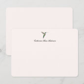 Elegante Hummingbird notitiekaart Notitiekaartje (Voorkant / Achterkant)