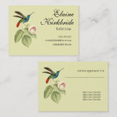 Elegante  Hummingbird Salon Afspraak Afsprakenkaartje (Voorkant / Achterkant)