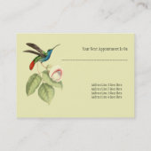 Elegante  Hummingbird Salon Afspraak Afsprakenkaartje (Achterkant)