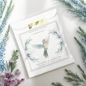 Elegante Hummingbird Seed Packet Funeral Memorial Bedankzakje