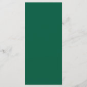 Elegante Hunter Green Golden Beige Wedding Menu (Achterkant)