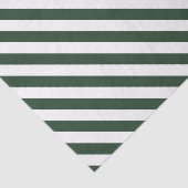Elegante Hunter Groen en Wit Gestreept Patroon Tissuepapier (Detail)