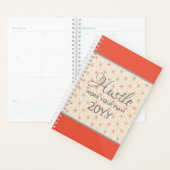 Elegante Hustle 2019 Sinaasappel Taupe gepersonali Planner (Display)
