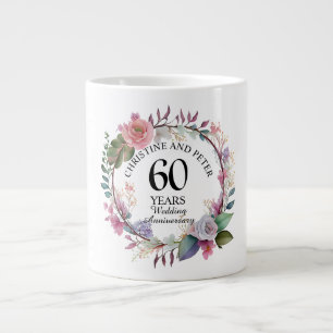 Elegante Huwelijk Jubileum (60) Bloemige Trouwdag Grote Koffiekop