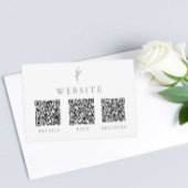 Elegante Huwelijk Monochrome QR Code Registry RSVP