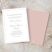 Elegante Huwelijks Calligrafie Letter Pink Blush Kaart