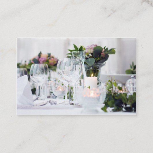 Elegante huwelijks- en evenementenplanner  visitekaartje (Achterkant)