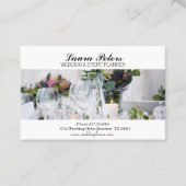 Elegante huwelijks- en evenementenplanner  visitekaartje (Voorkant)