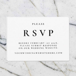 Elegante Huwelijks RSVP Kaart