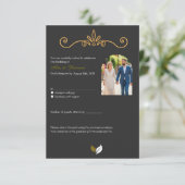 Elegante Huwelijks RSVP Kaart (Staand voorkant)