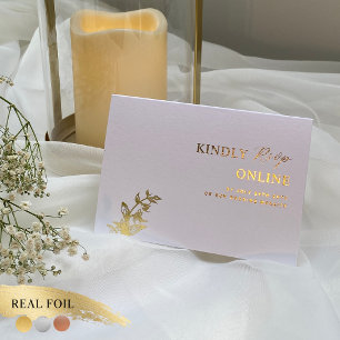 Elegante Huwelijks RSVP Online Bijlage Folie Kaarten