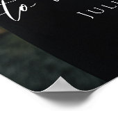 Elegante huwelijks-welkomfoto poster (Hoek)