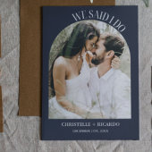 Elegante huwelijksaankondiging in Navy Blue Aankondiging