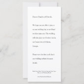 Elegante huwelijksaankondiging Save the Date Foto' (Achterkant)